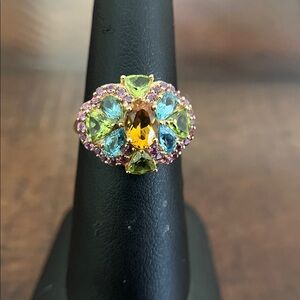 14K Multicolor Gemstone Ring